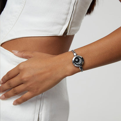 Sun & Moon Touch Bracelets with Snake Chain