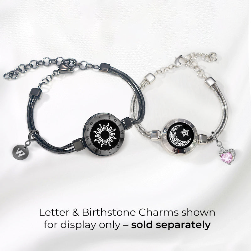 Sun & Moon Touch Bracelets with Snake Chain